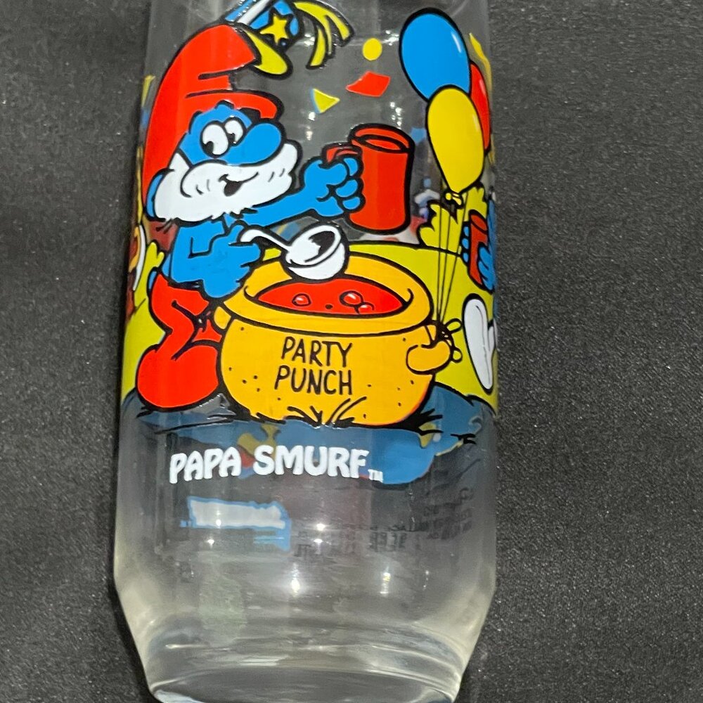 Smurf Glasses from McDonalds circa 1980s